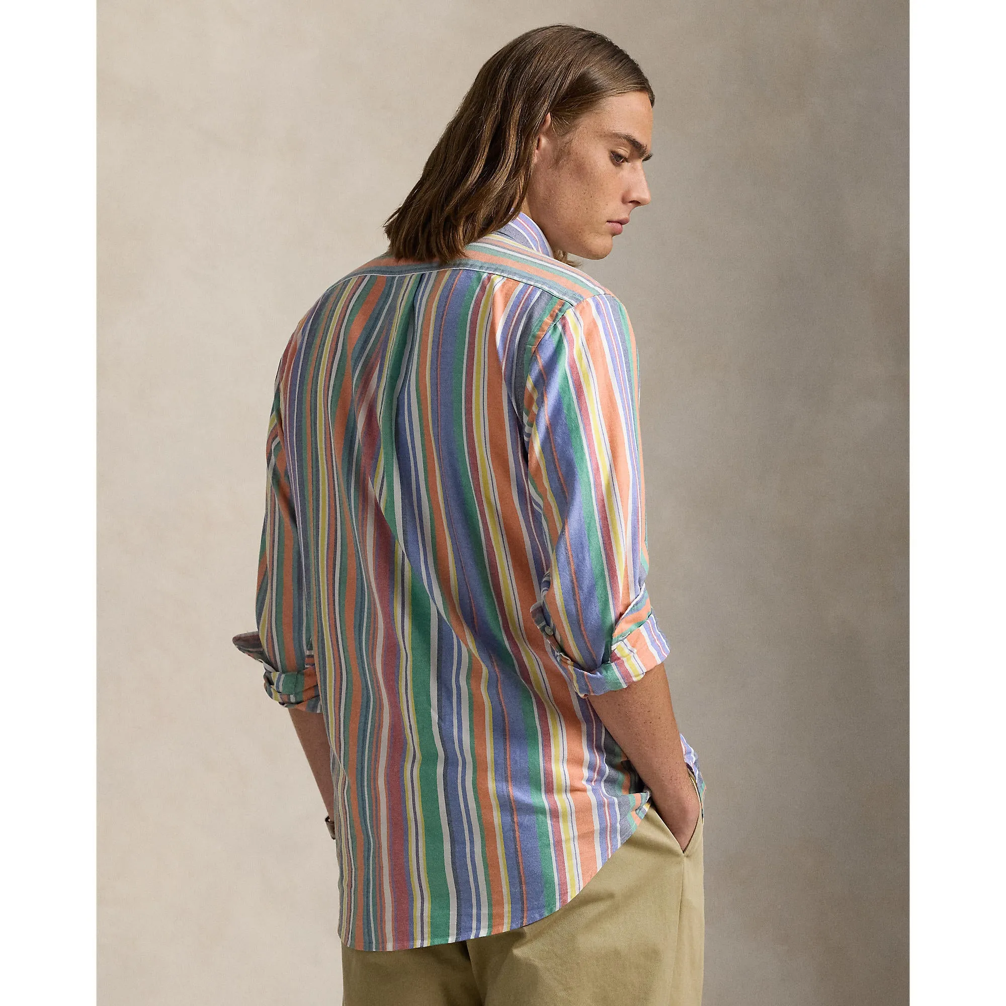 Polo Ralph Lauren - Chemise Oxford - Rayée - Orange, Vert, Multicolore - Vêtements Polo Ralph Lauren