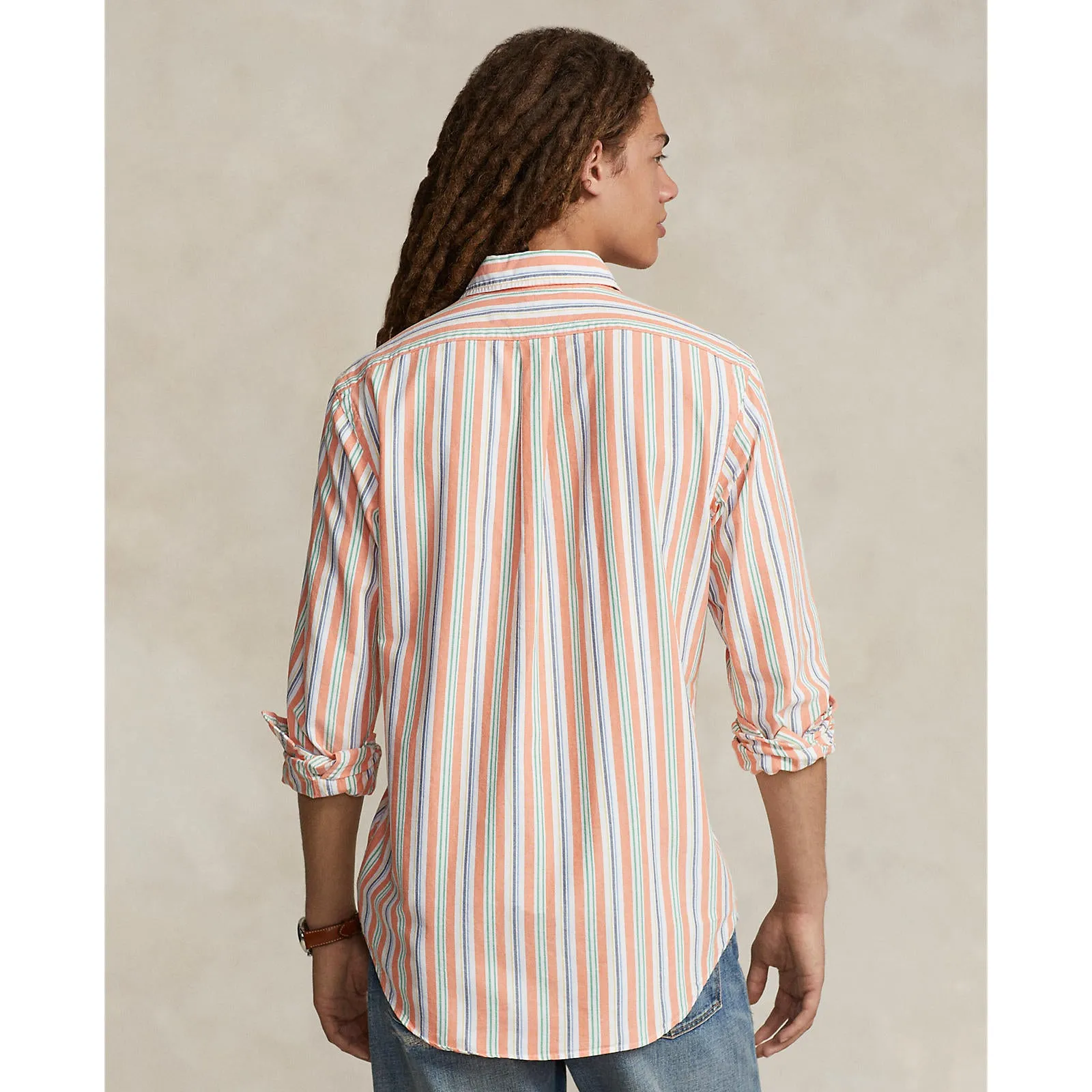 Polo Ralph Lauren - Chemise Oxford - Rayée - Orange, Blanc, Multicolore - Vêtements Polo Ralph Lauren
