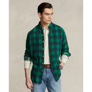 Polo Ralph Lauren - Soft Cotton Twill Shirt - Plaid Check -  Emerald / Black Polo Ralph Lauren Clothing