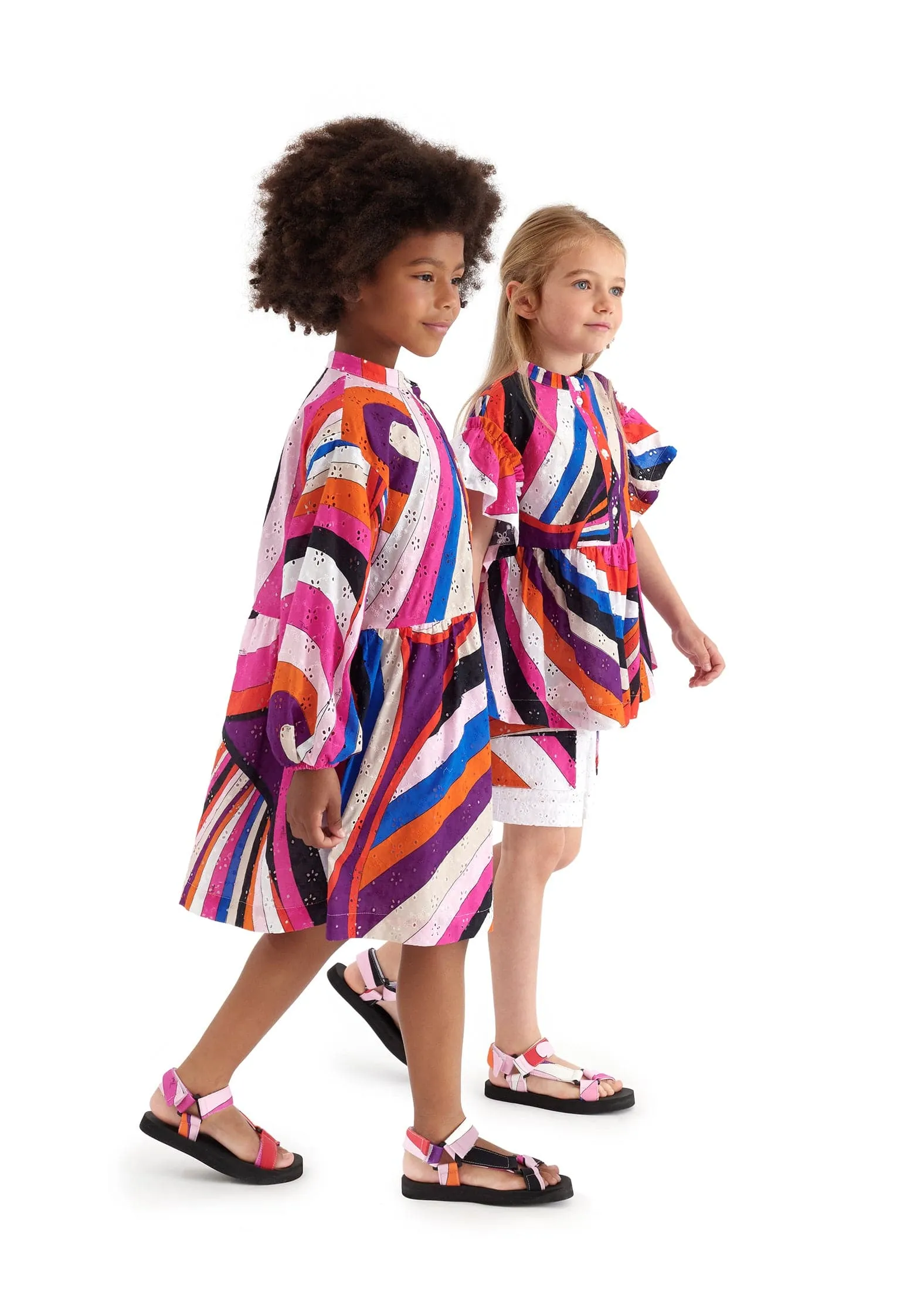 Robe tissée Iride multicolore Pucci Girls