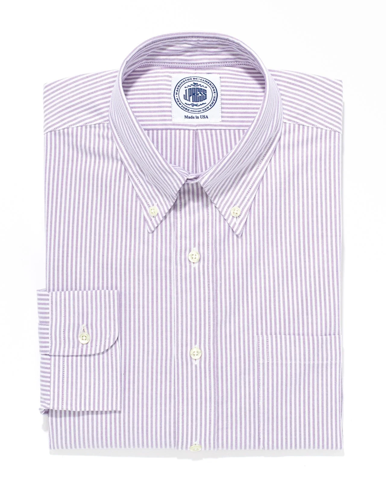 CHEMISE OXFORD VIOLETTE/BLANCHE