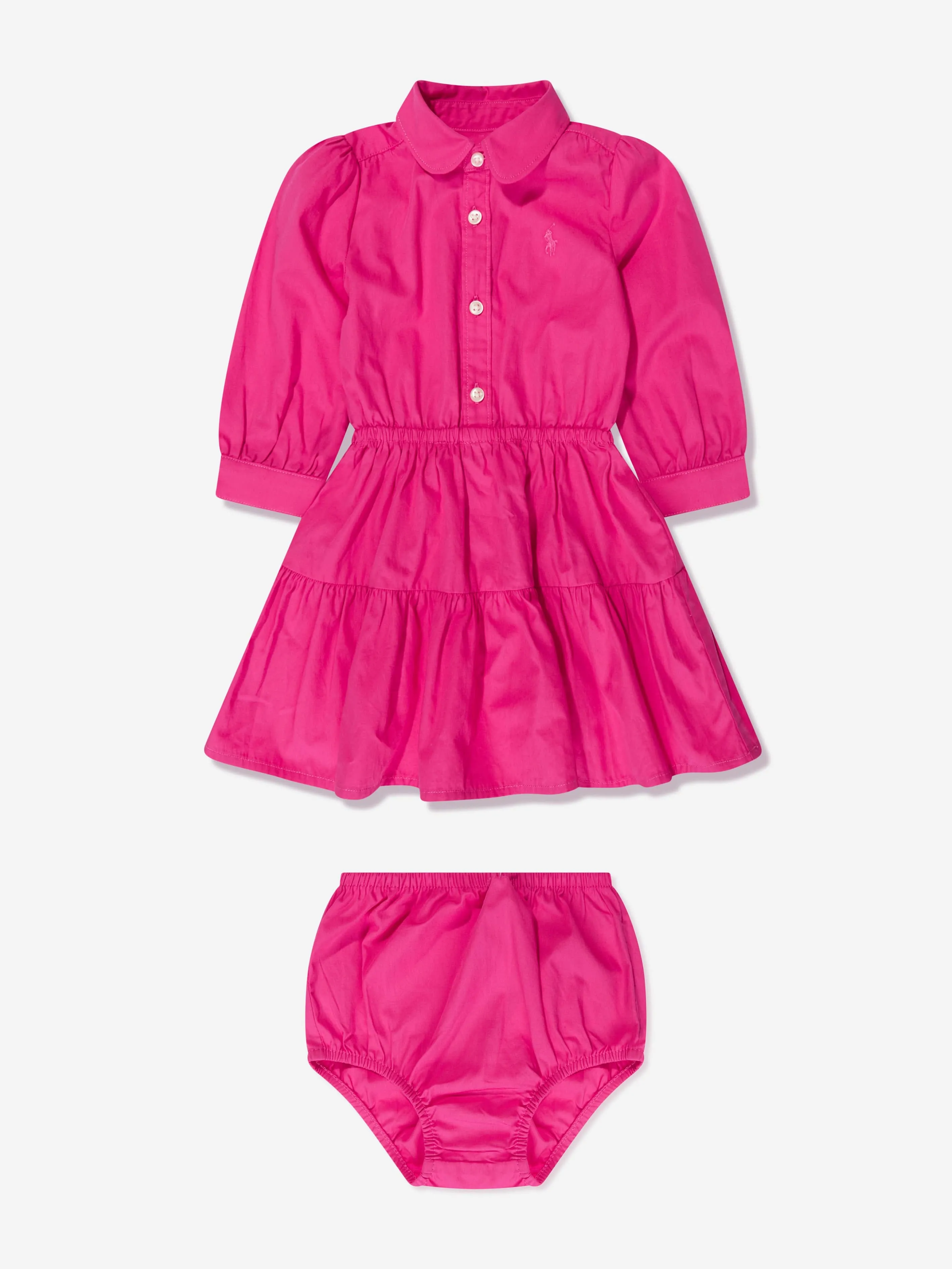Robe chemise à volants pour fille Ralph Lauren en rose