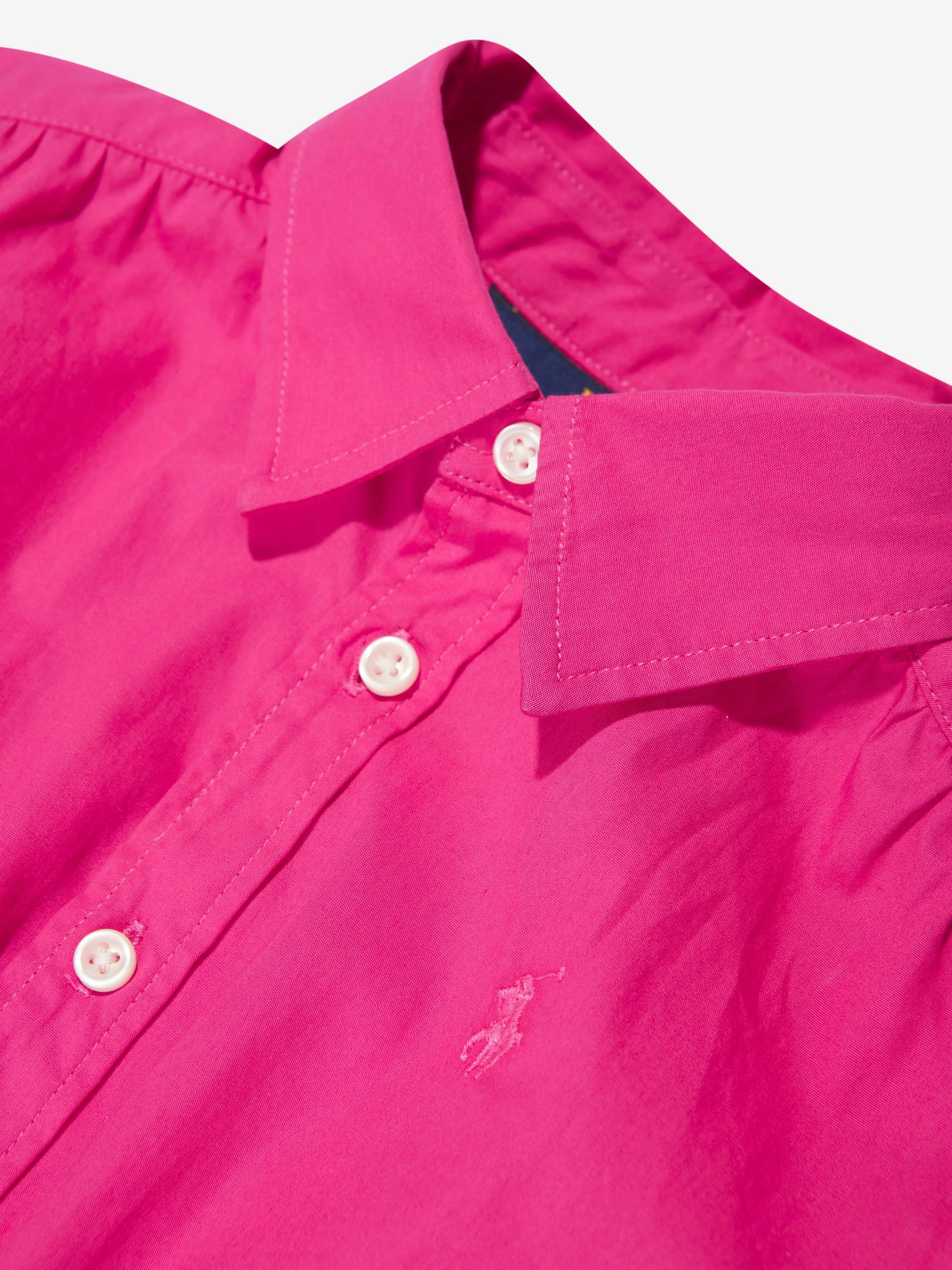 Robe chemise à volants pour fille Ralph Lauren en rose