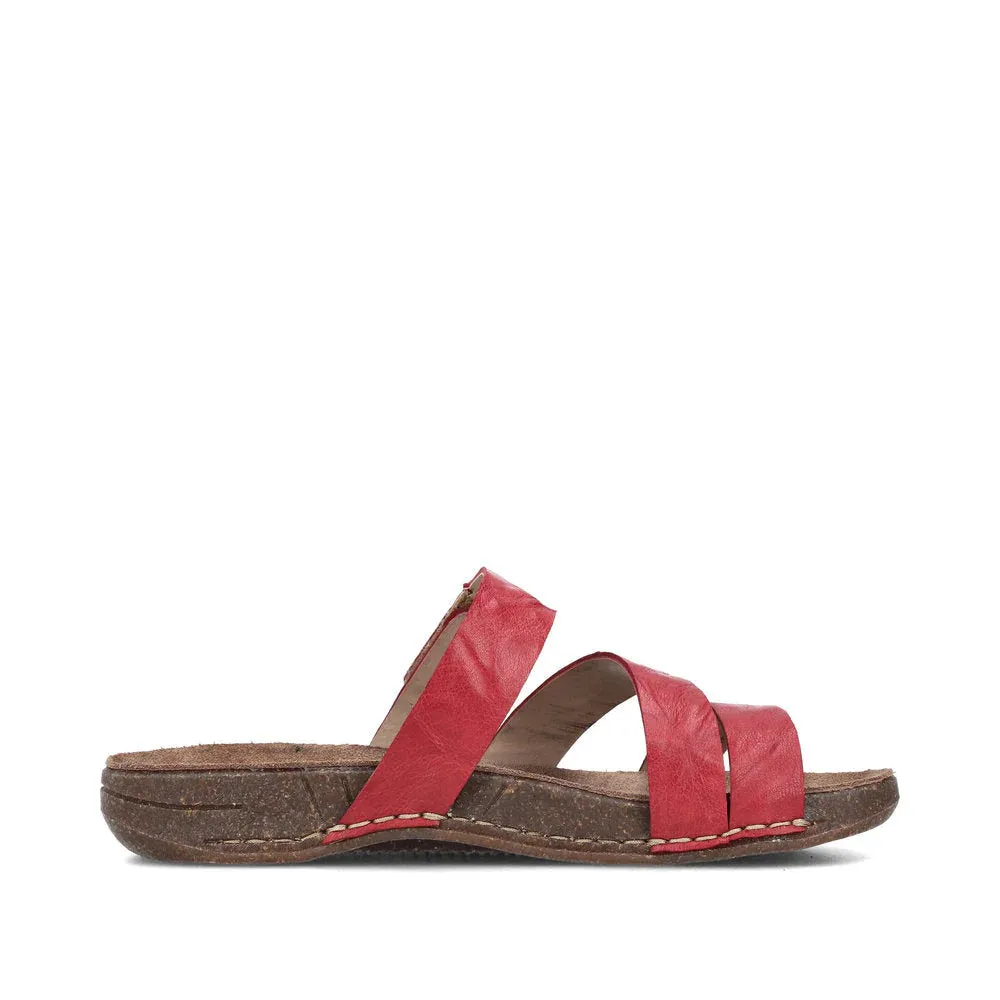 Rieker Shoes 61450-33 Sandale à Velcro Rouge