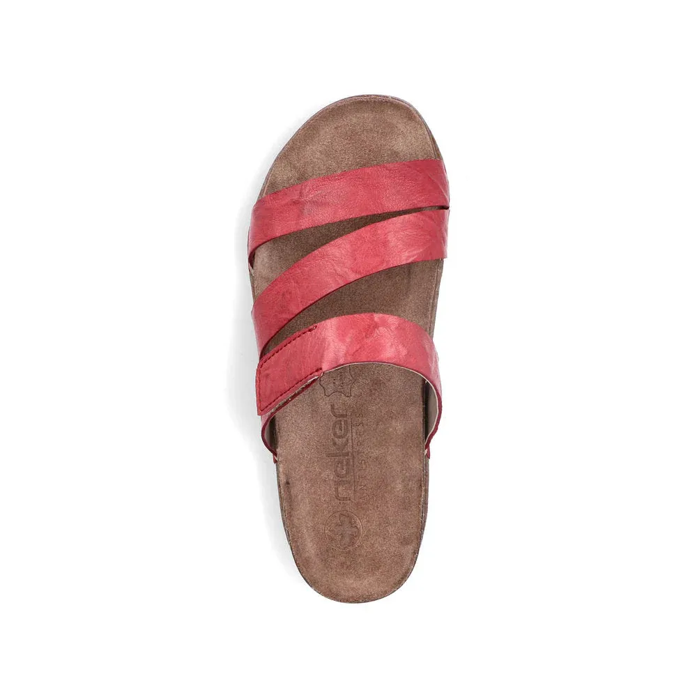 Rieker Shoes 61450-33 Sandale à Velcro Rouge