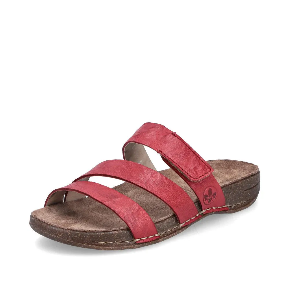 Rieker Shoes 61450-33 Sandale à Velcro Rouge