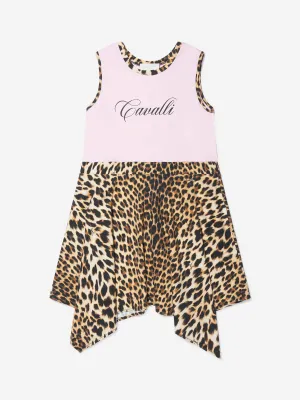 Roberto Cavalli Girls Cotton Jersey Dress in Pink