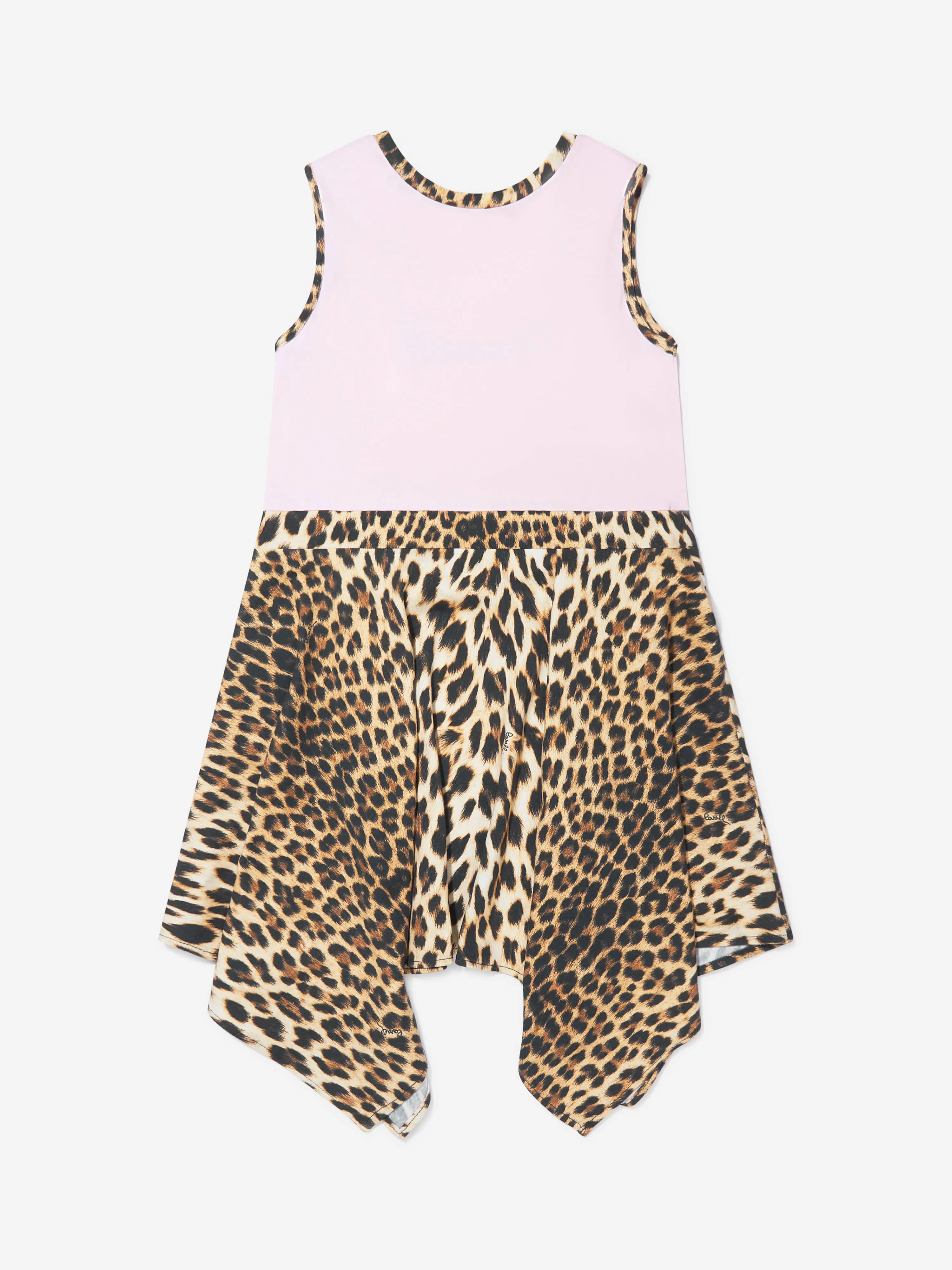 Robe en jersey de coton Roberto Cavalli pour filles en rose