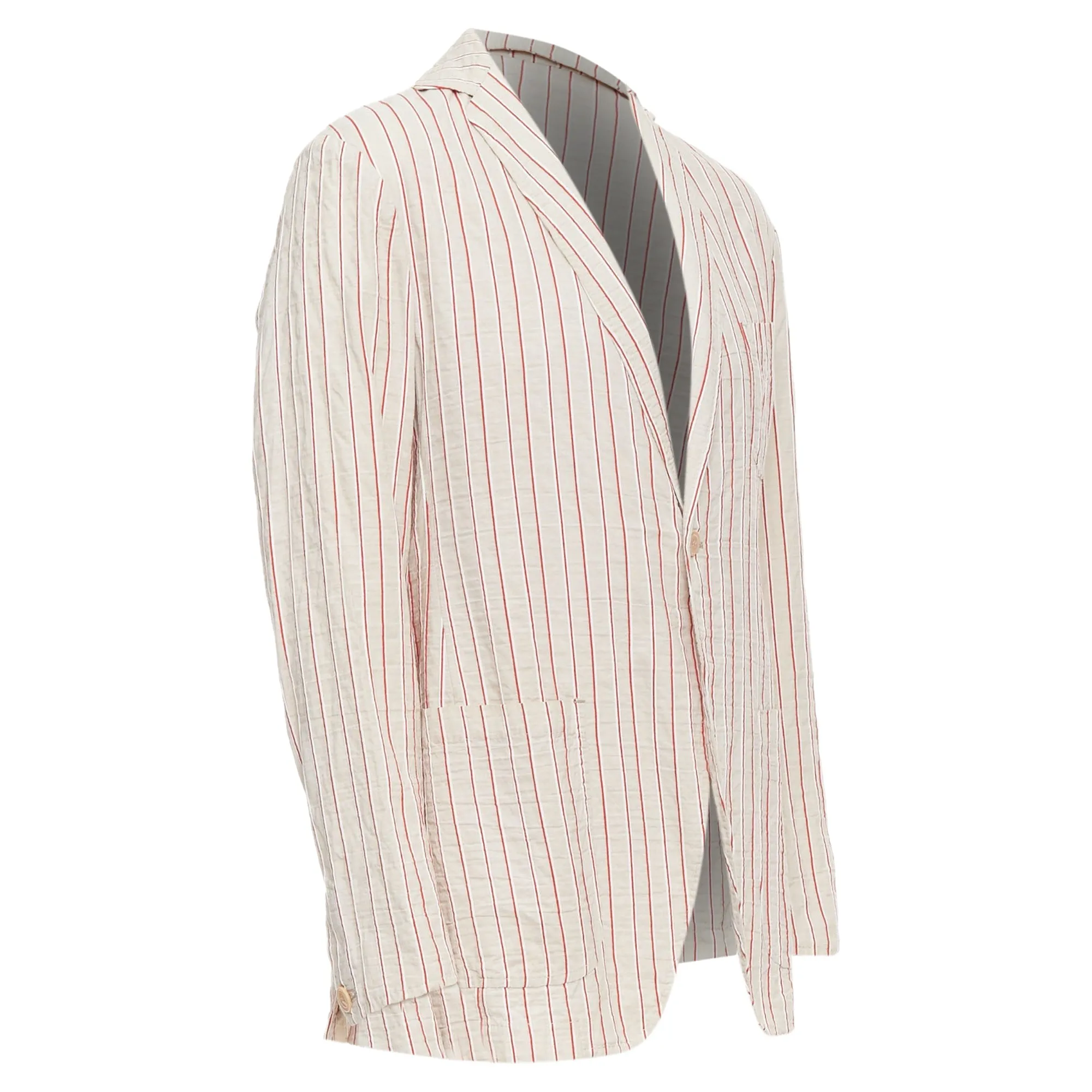 Veste slim en coton rayé avec appliques Romeo Gigli