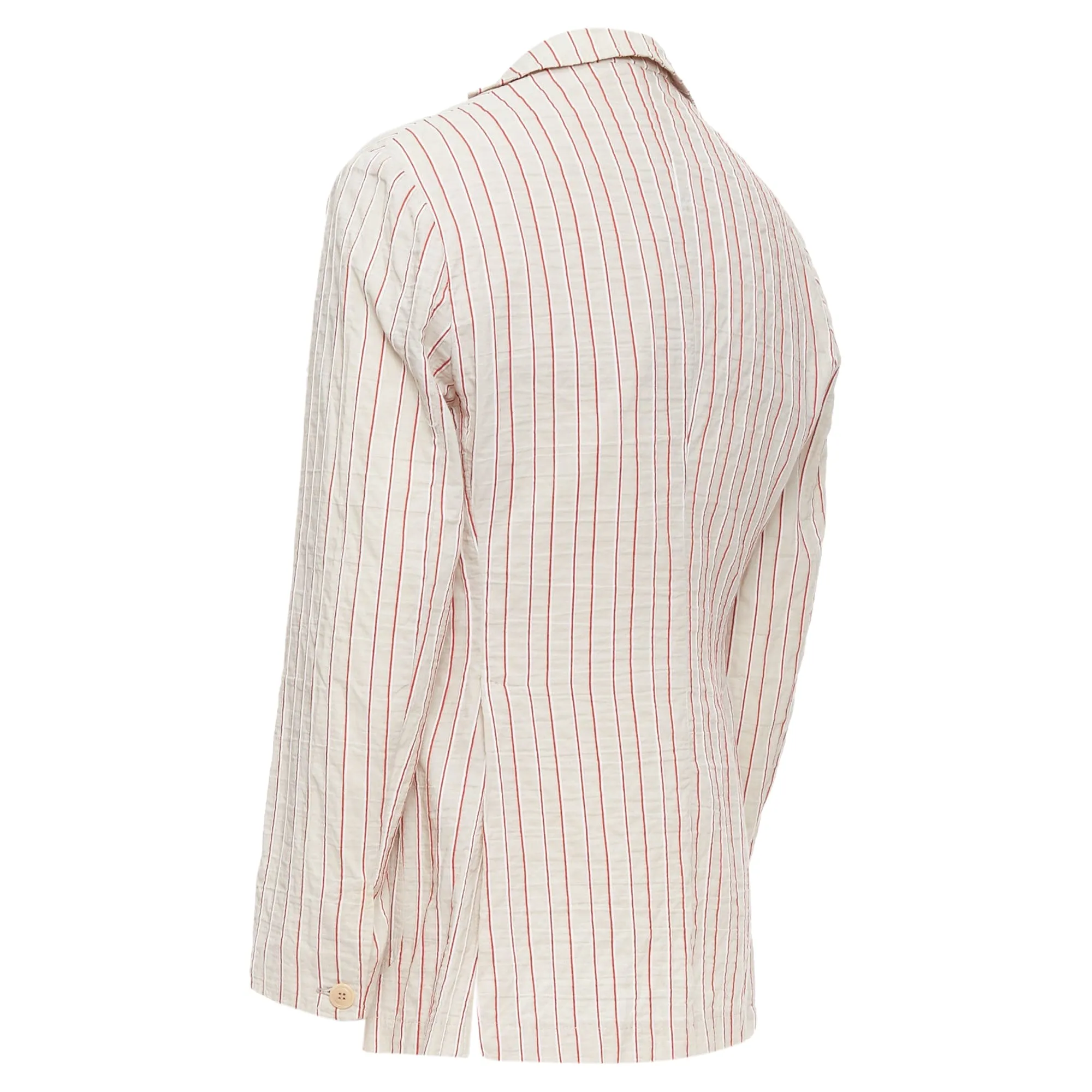 Veste slim en coton rayé avec appliques Romeo Gigli