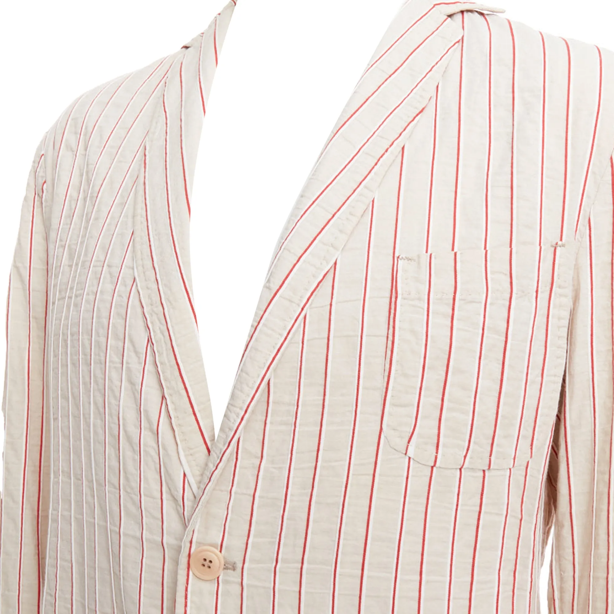 Veste slim en coton rayé avec appliques Romeo Gigli
