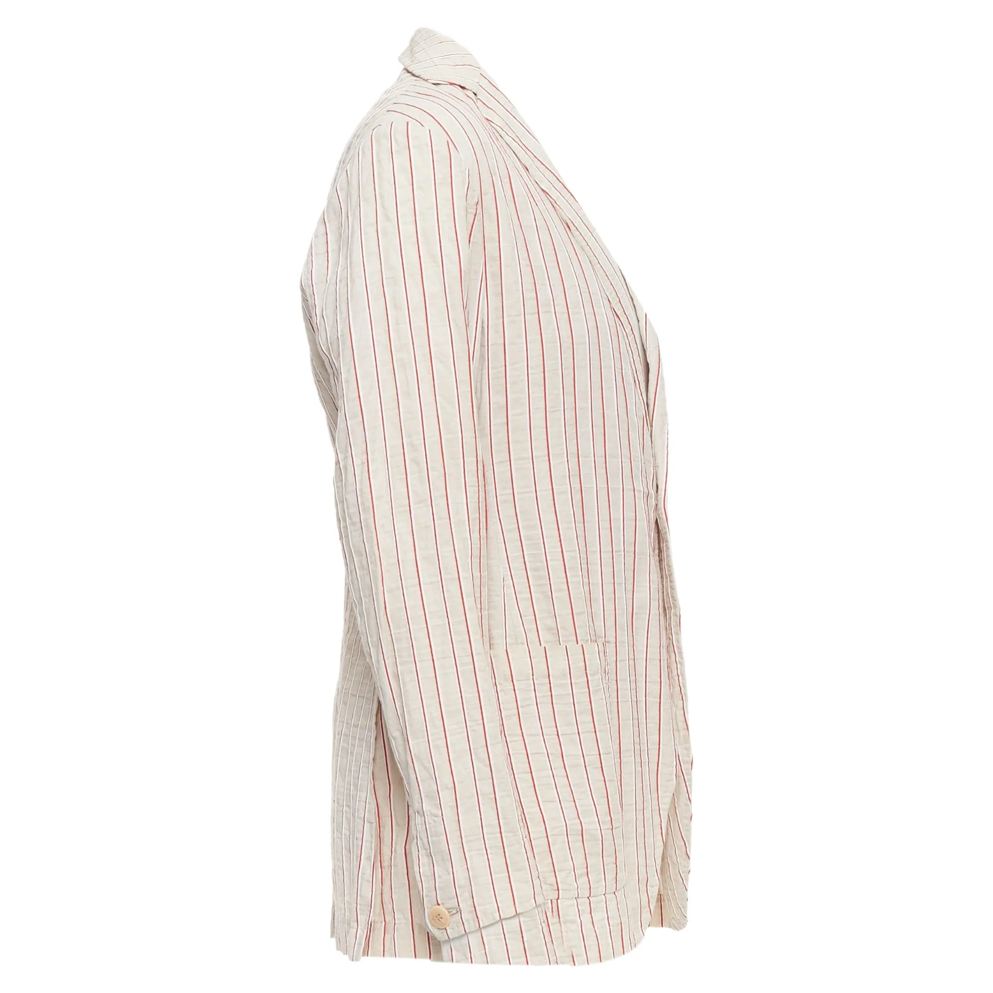 Veste slim en coton rayé avec appliques Romeo Gigli