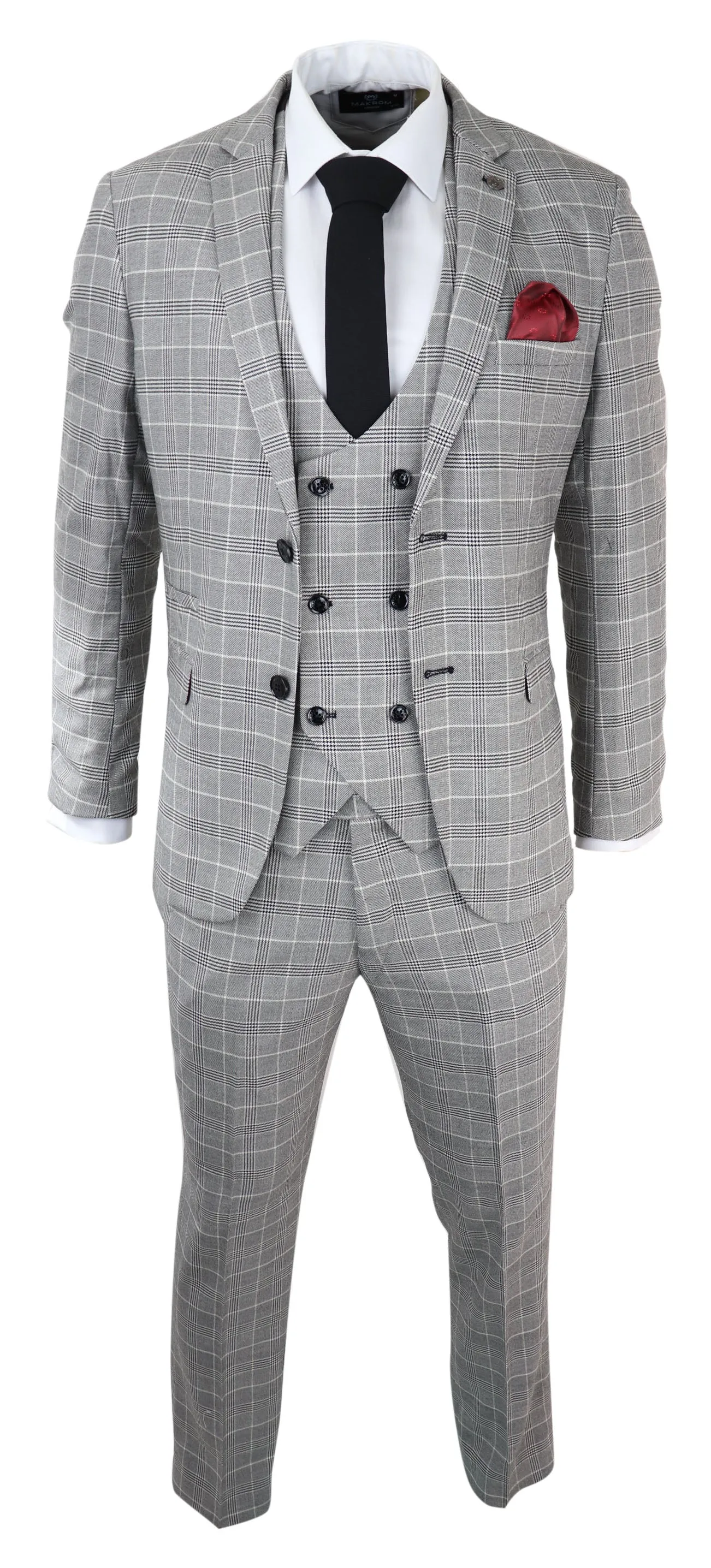Costume de mariage Prince de Galles à carreaux gris Ross