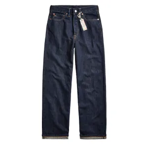 RRL Par Ralph Lauren Chemise de Sport à Manches Longues Butte Rinçage Indigo