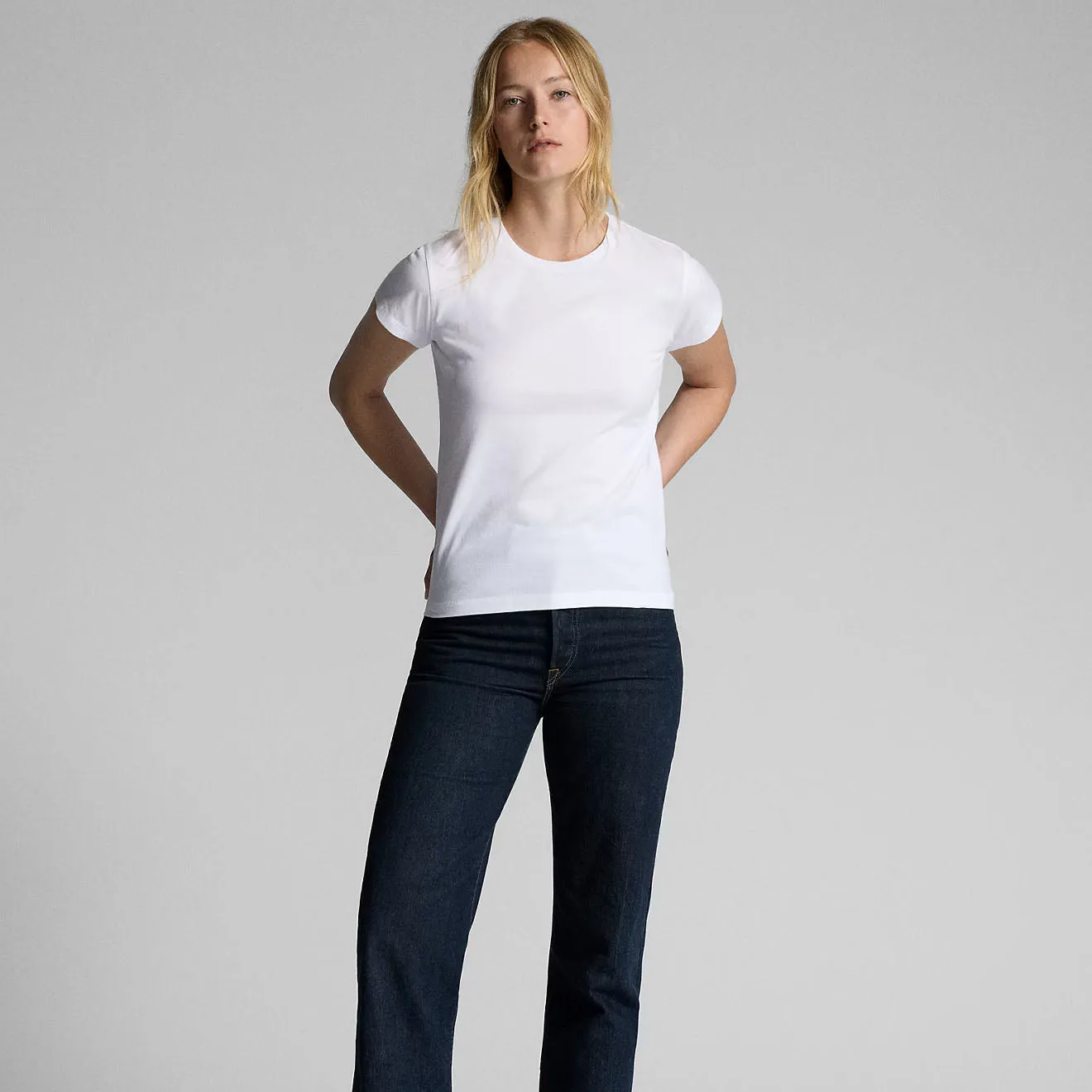 RRL Par Ralph Lauren Chemise de Sport à Manches Longues Butte Rinçage Indigo