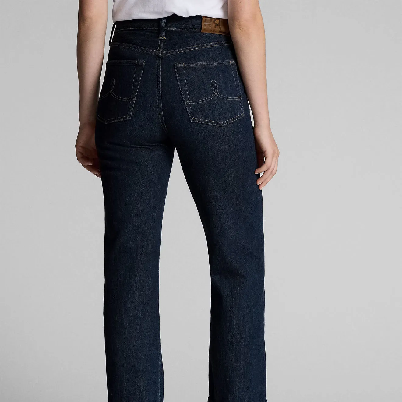 RRL Par Ralph Lauren Chemise de Sport à Manches Longues Butte Rinçage Indigo