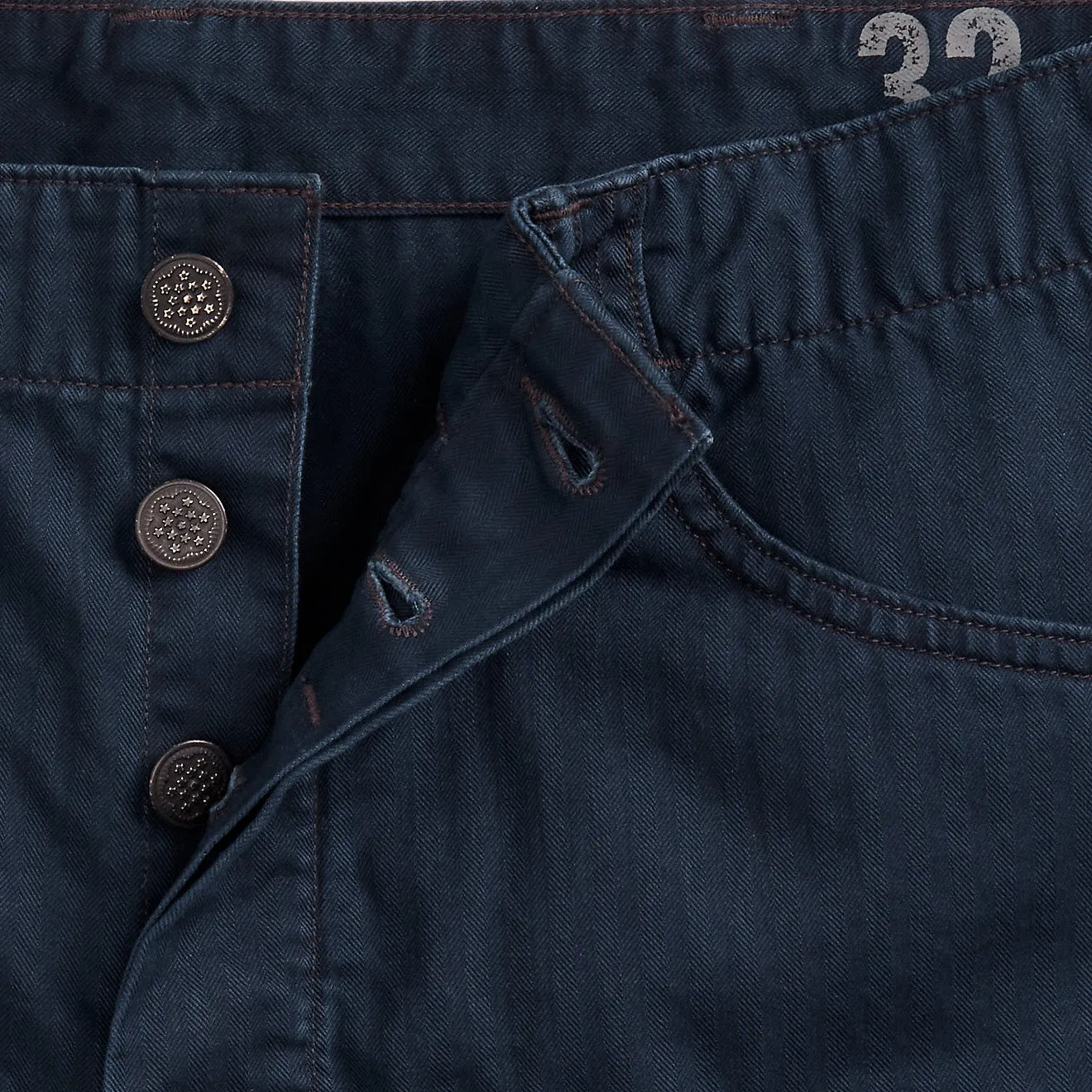 RRL par Ralph Lauren Short de terrain en chevron de twill Marine