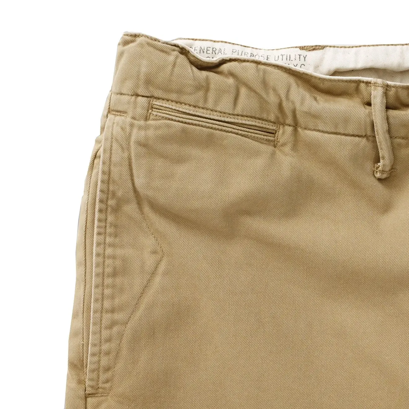Pantalon Chino Plat Officiers RRL par Ralph Lauren Nouveau Kaki Militaire