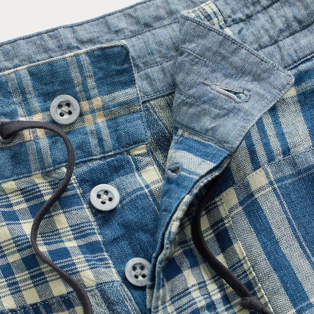RRL par Ralph Lauren Stratford à pinces Indigo / Crème Multi