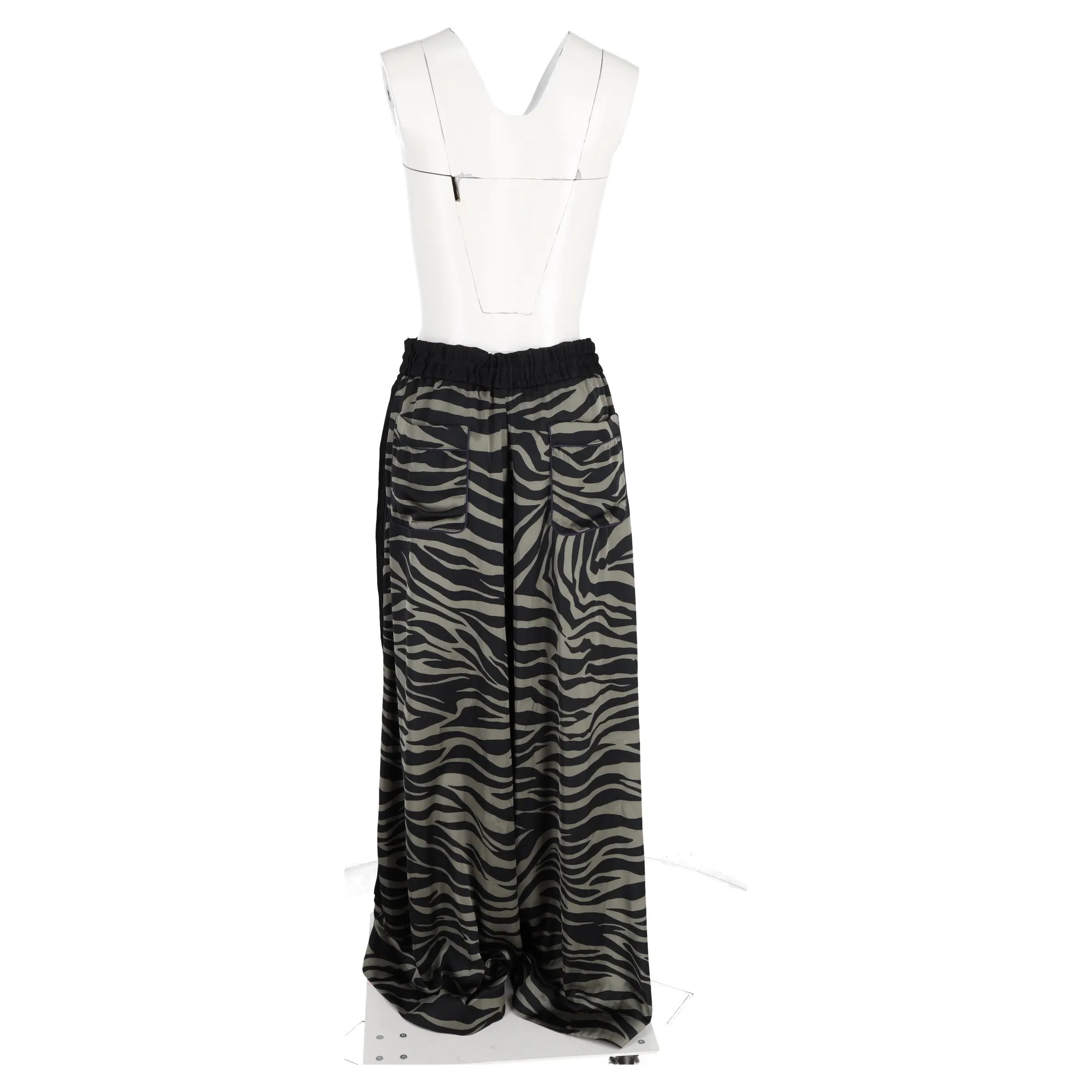Pantalon large à motifs Sacai en polyester imprimé animalier