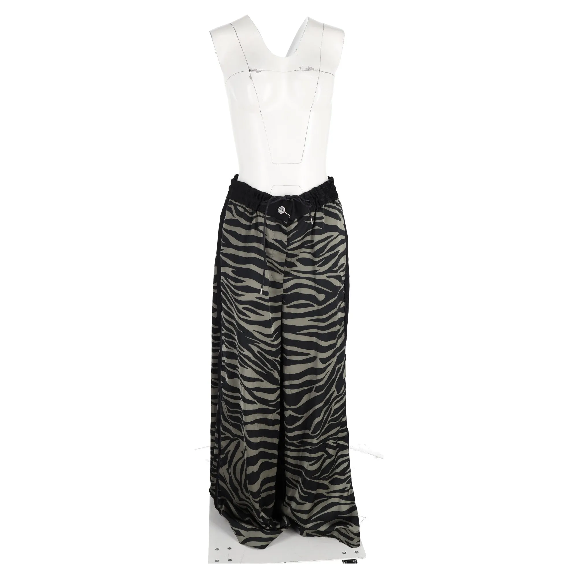Pantalon large à motifs Sacai en polyester imprimé animalier