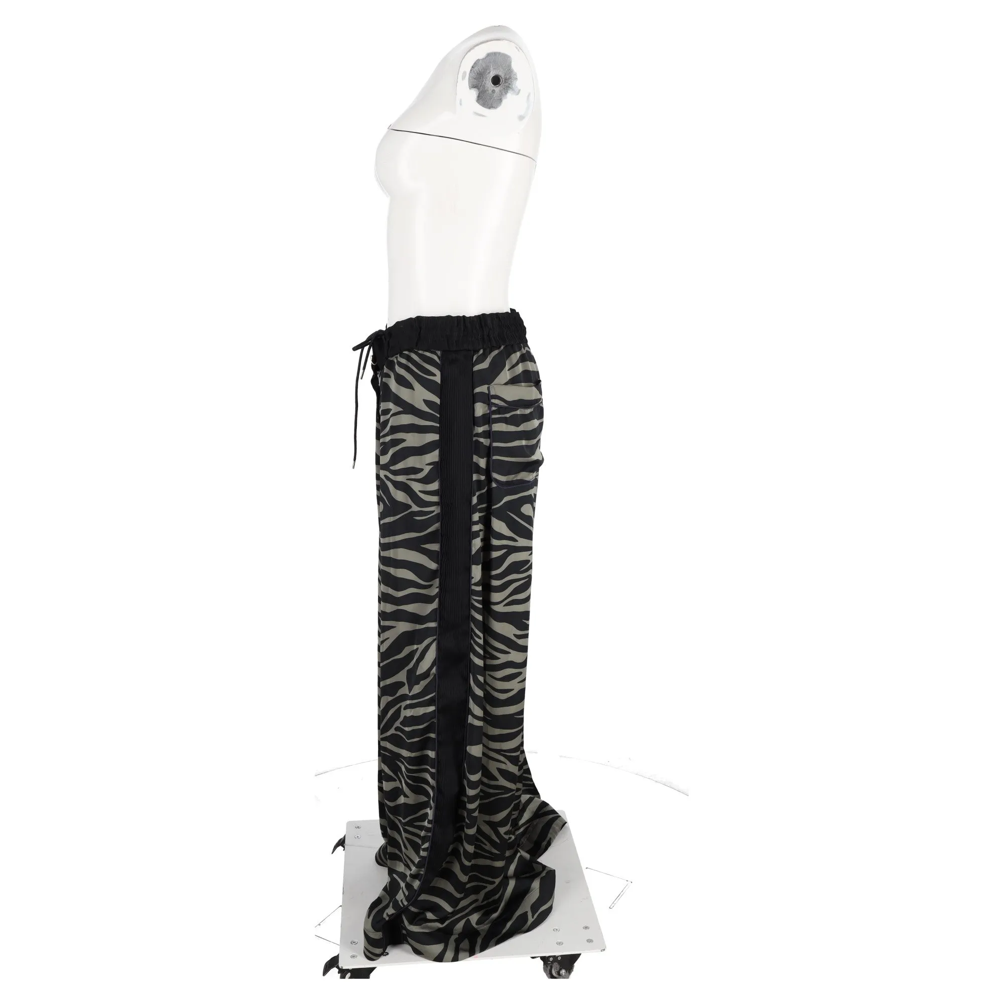Pantalon large à motifs Sacai en polyester imprimé animalier