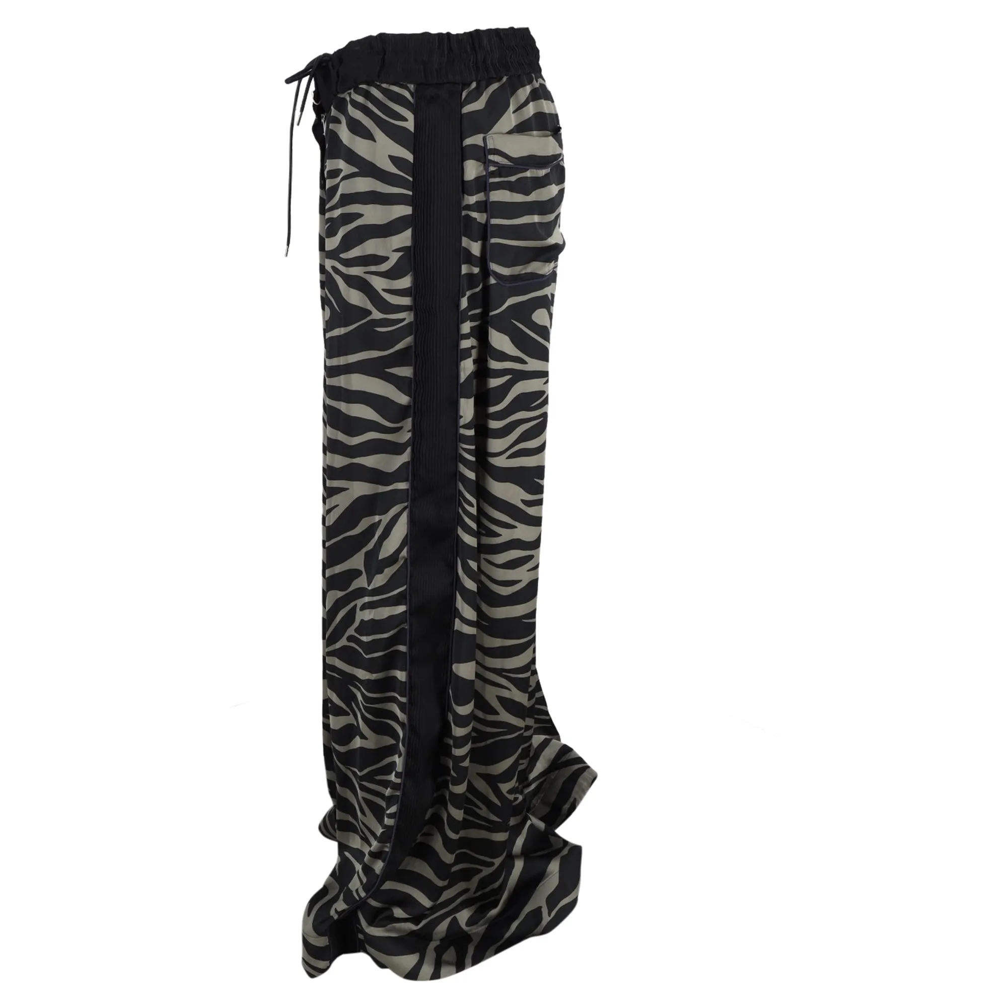 Pantalon large à motifs Sacai en polyester imprimé animalier