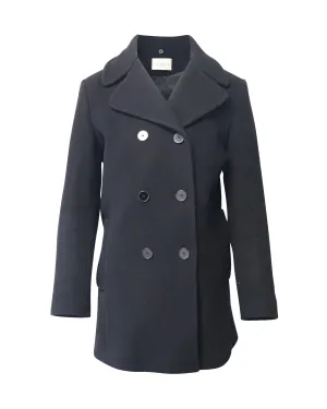 Manteau croisé Sandro Paris en laine noire