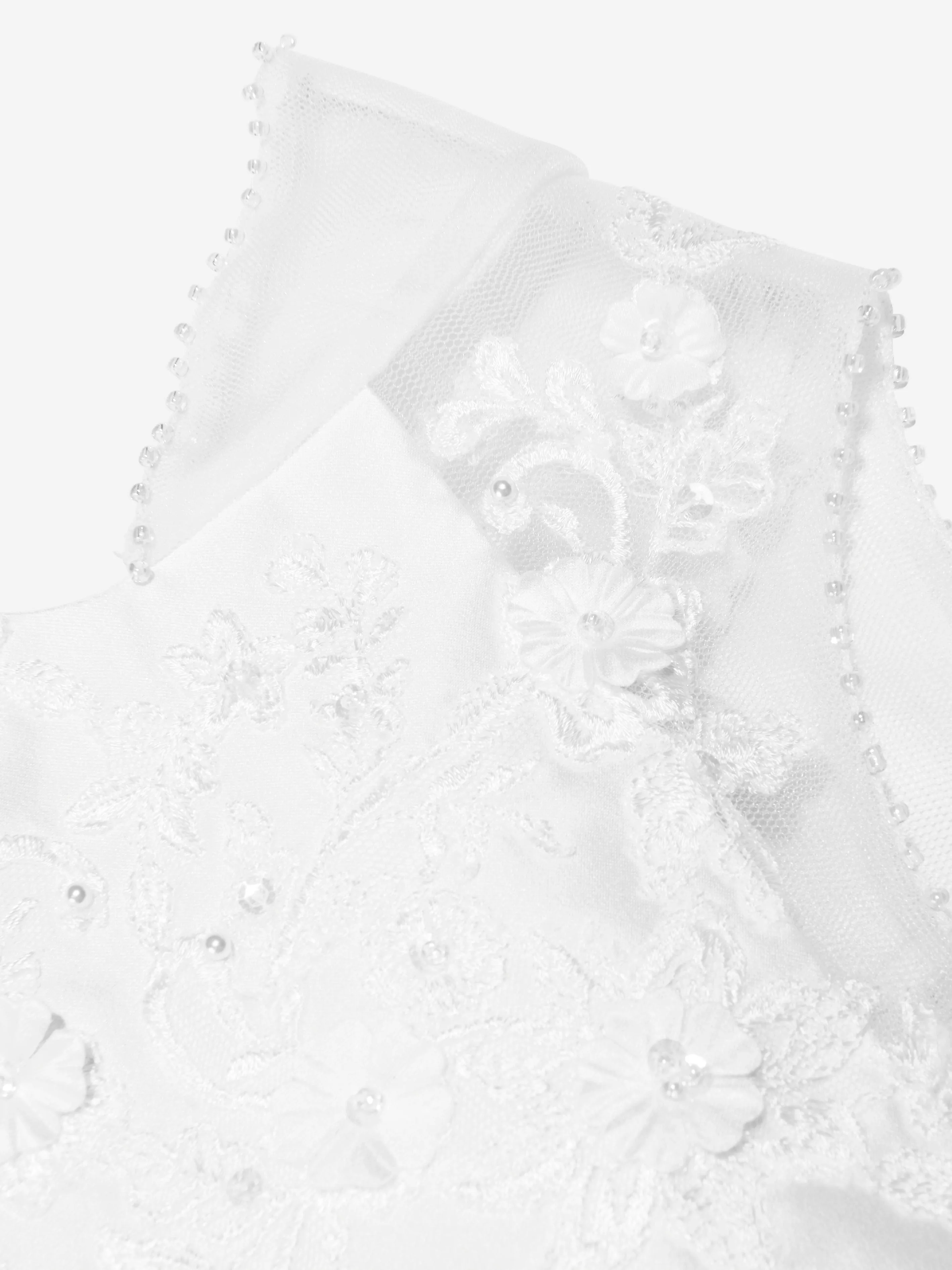Robe cérémoniale ballerine longueur Sarah Louise pour filles en blanc