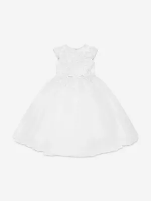 Robe cérémoniale ballerine longueur Sarah Louise pour filles en blanc