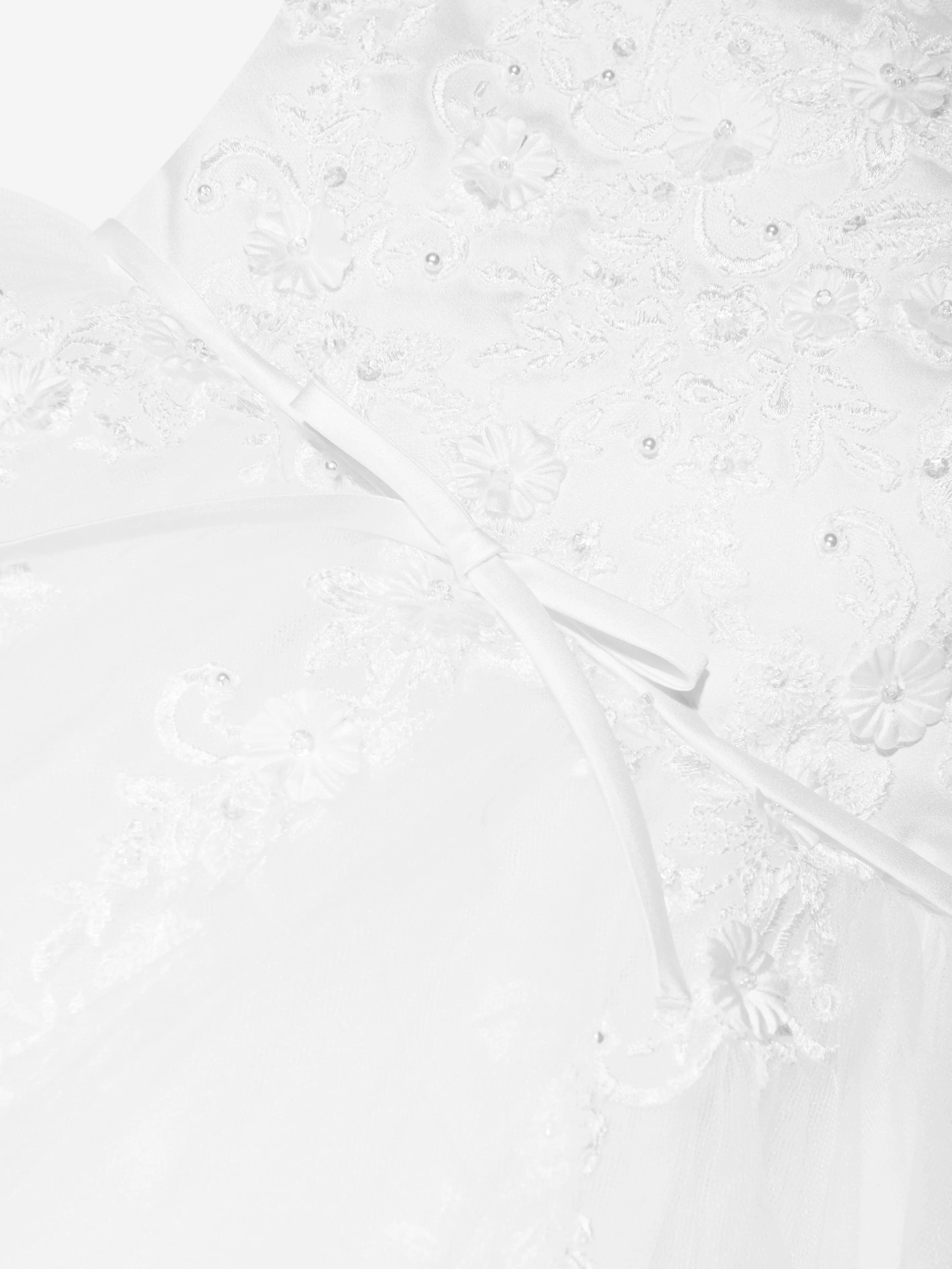 Robe cérémoniale ballerine longueur Sarah Louise pour filles en blanc