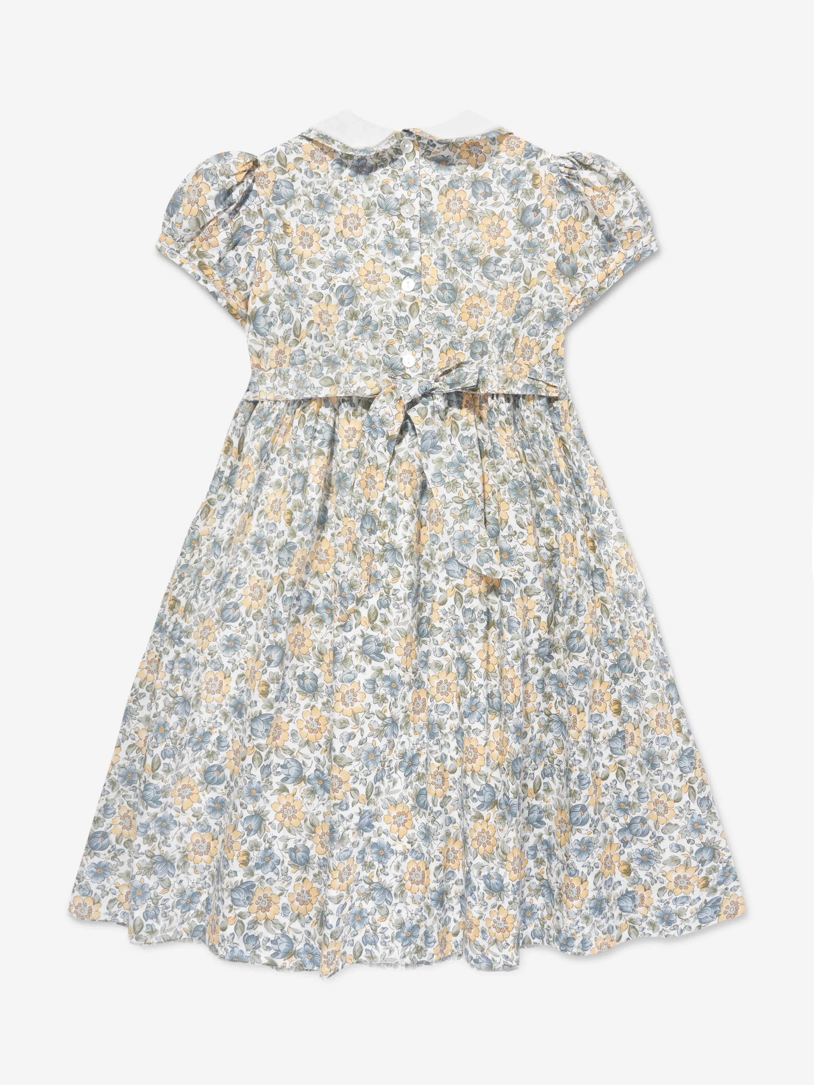 Robe en coton floral pour fille Sarah Louise en jaune