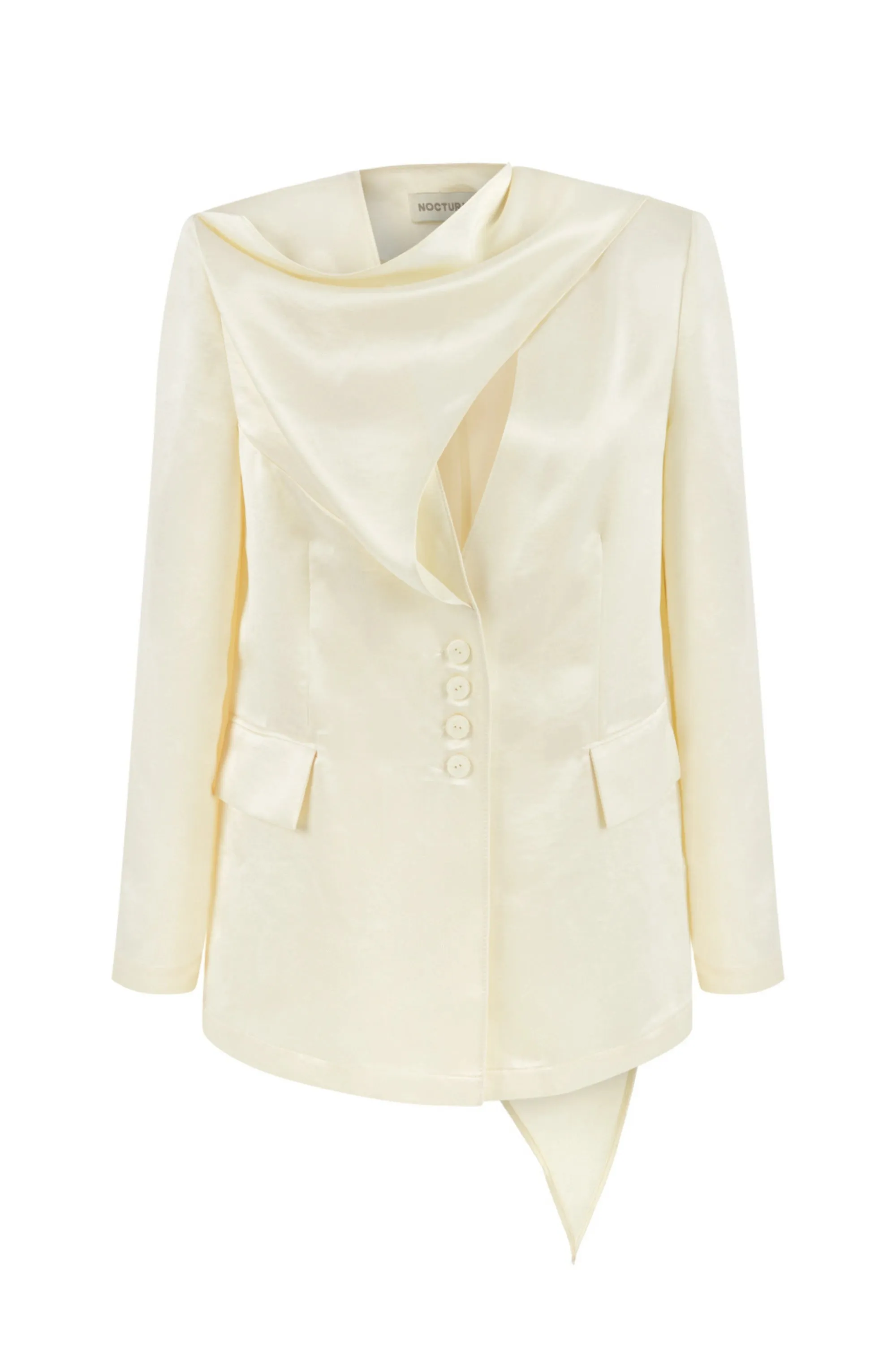 Veste épaulée à encolure basse