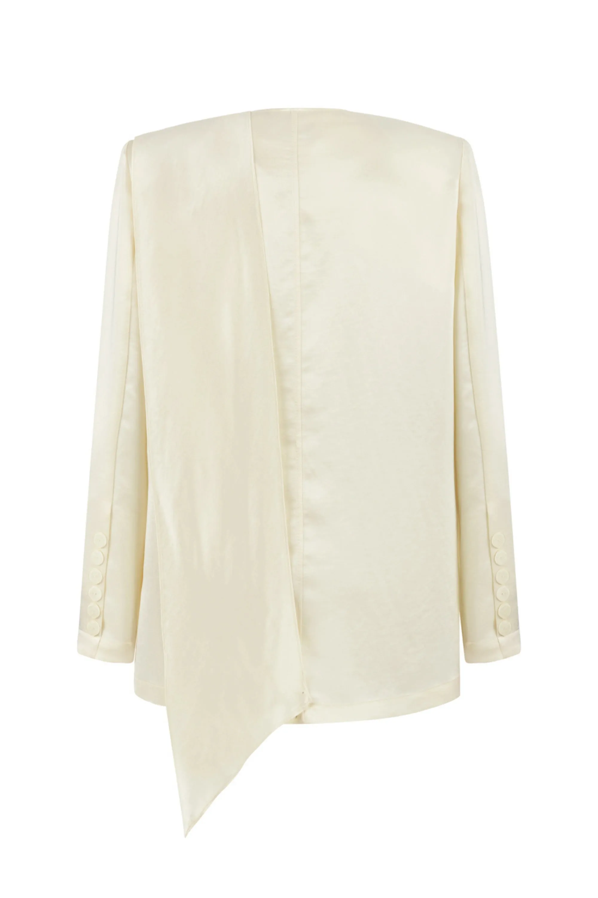 Veste épaulée à encolure basse