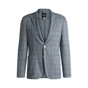 Veste slim en tissu stretch à carreaux