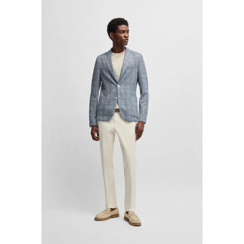 Veste slim en tissu stretch à carreaux