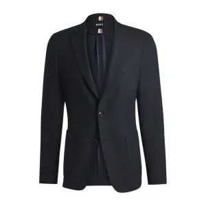 Veste slim-fit en coton à chevrons