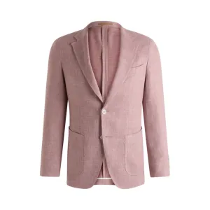 Veste slim-fit en lin, laine, soie et élasthanne