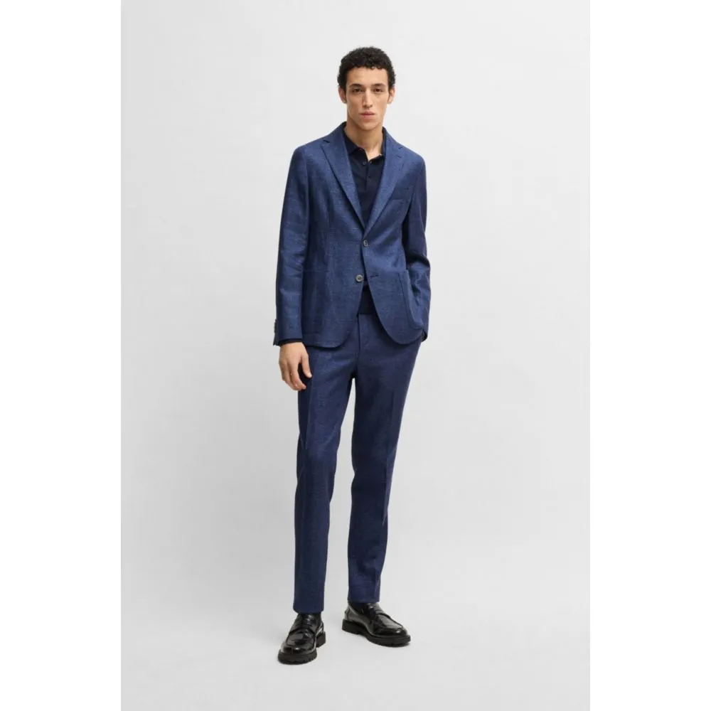 Veste slim en tissu à micro-motifs