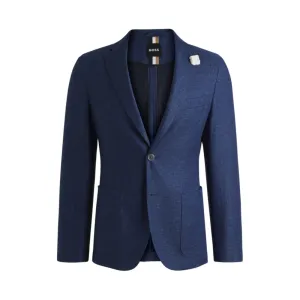 Veste slim en tissu à micro-motifs
