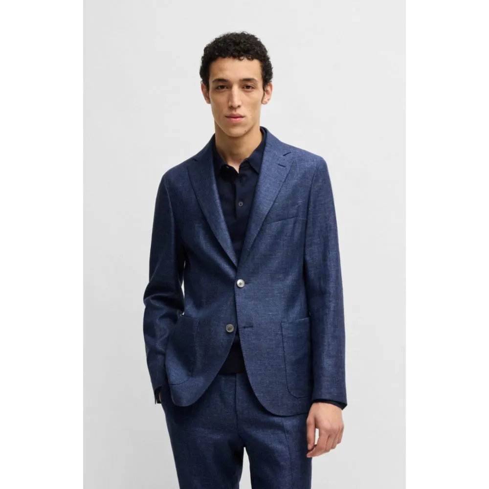 Veste slim en tissu à micro-motifs