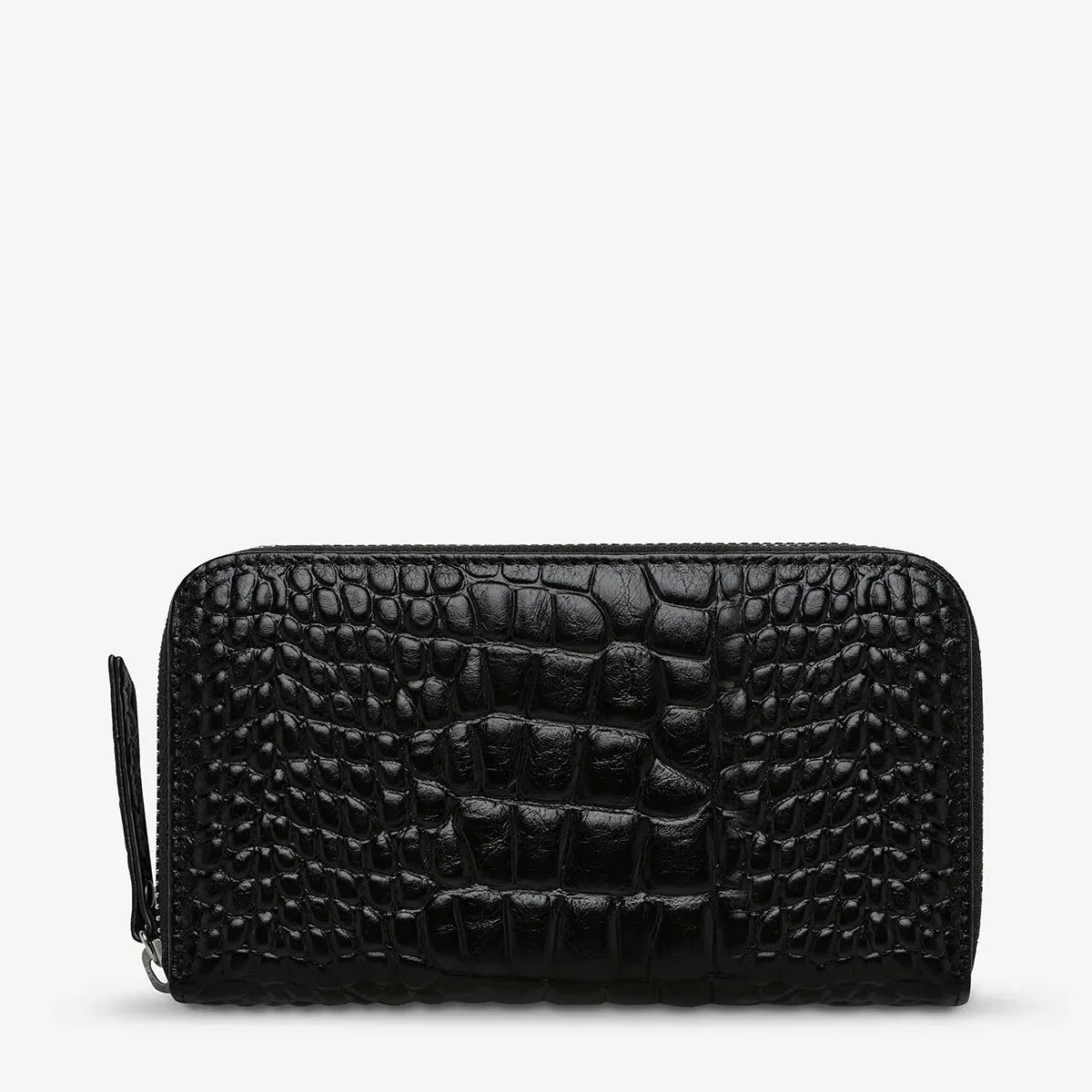 Chaussures en Croco Noir Embossé Status Anxiety Yet To Come_Status-Anxiety