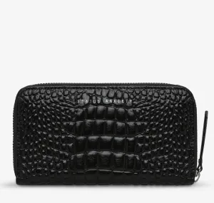 Status Anxiety Yet To Come Black Croc Emboss Shoes_Status-Anxiety