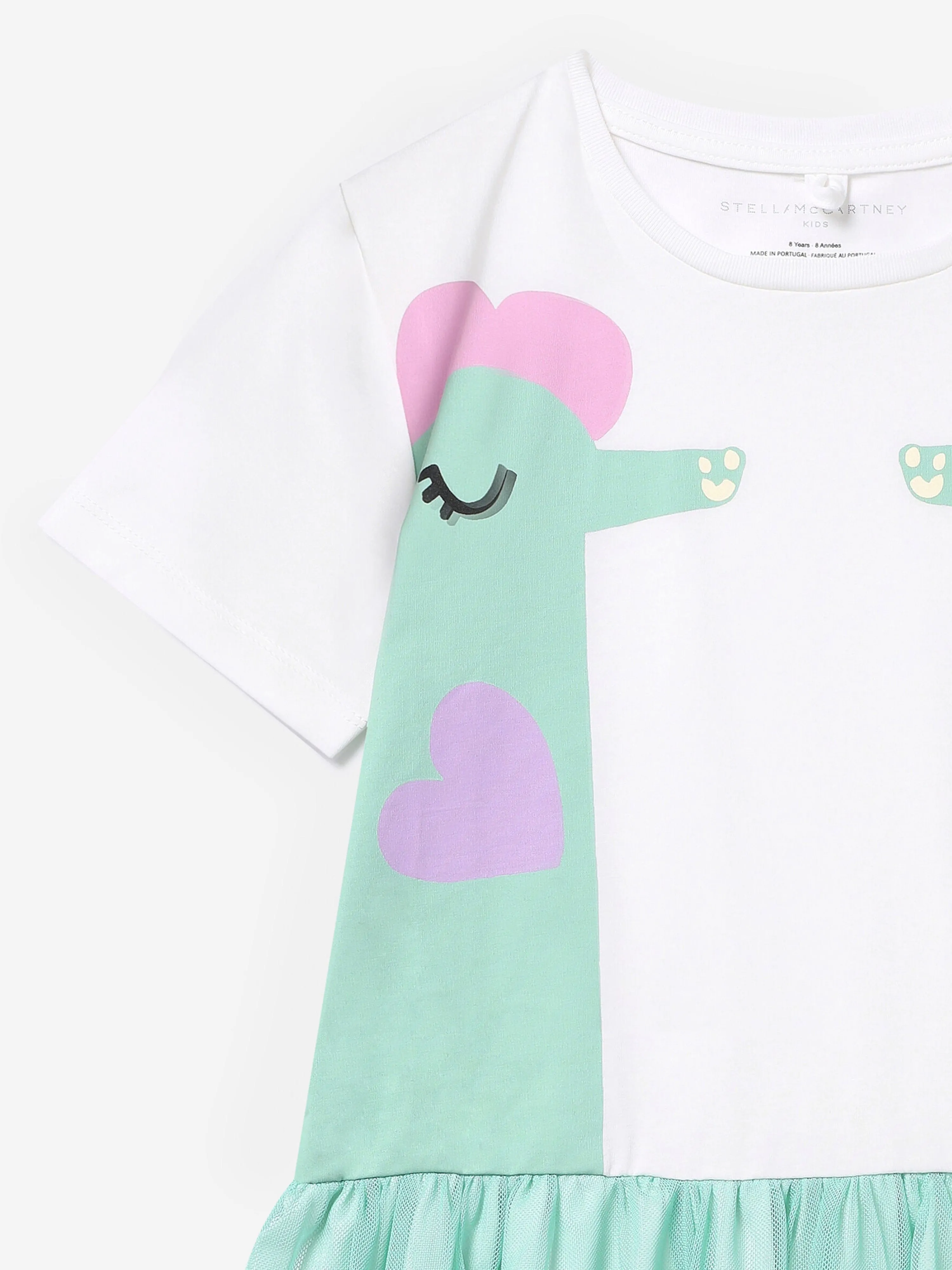 Robe en jersey bébé filles Stella McCartney motifs hippocampes ivoire