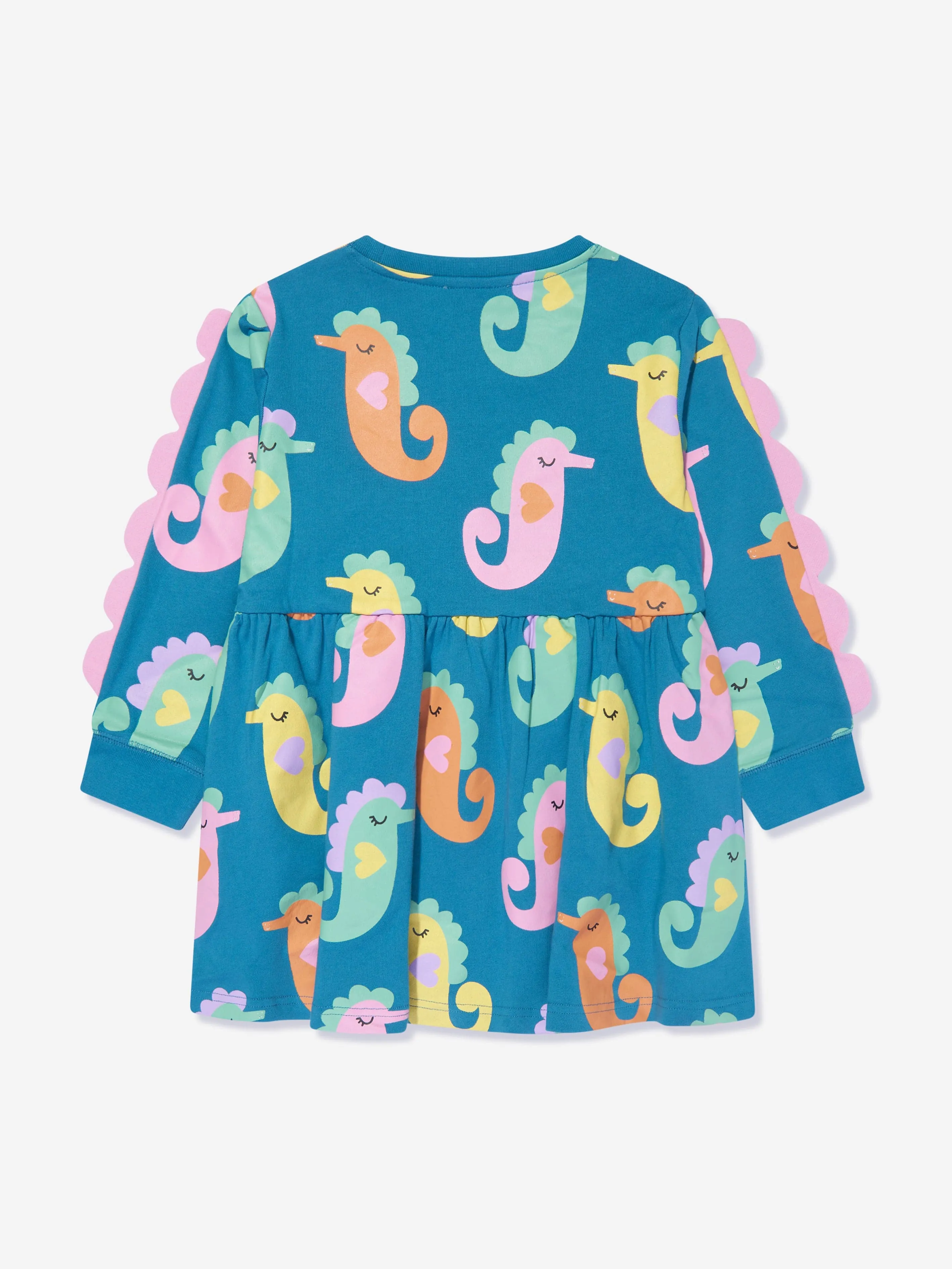 Robe en jersey filles hippocampes Stella McCartney en bleu