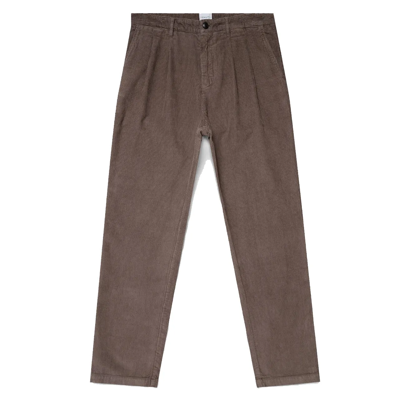 Pantalon en velours côtelé à double pli Sunspel Cedar