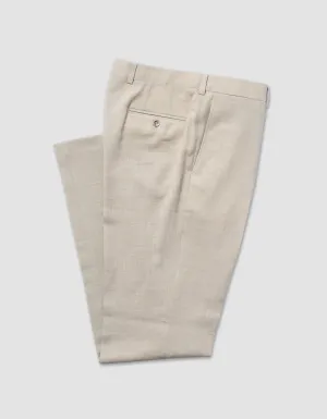 PANTALON LIN CRÉMEUX - COUPE CLASSIQUE