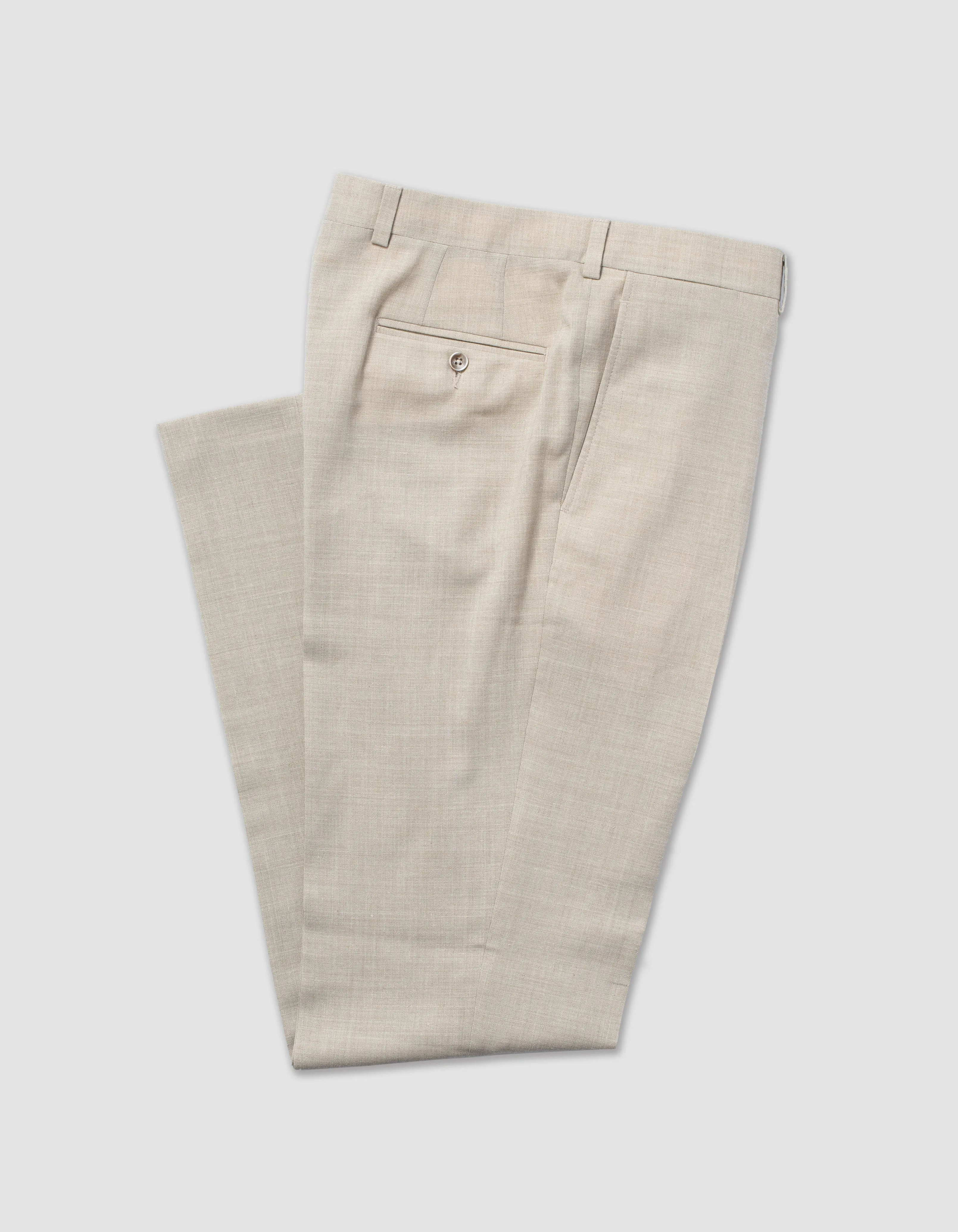 PANTALON LIN CRÉMEUX - COUPE CLASSIQUE