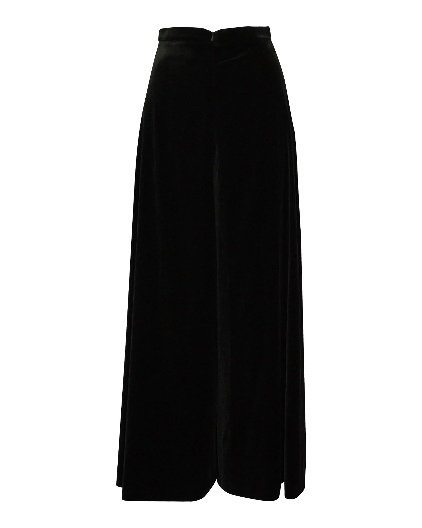 Temperley London Pantalon Velours Large Jambe en Polyester Noir