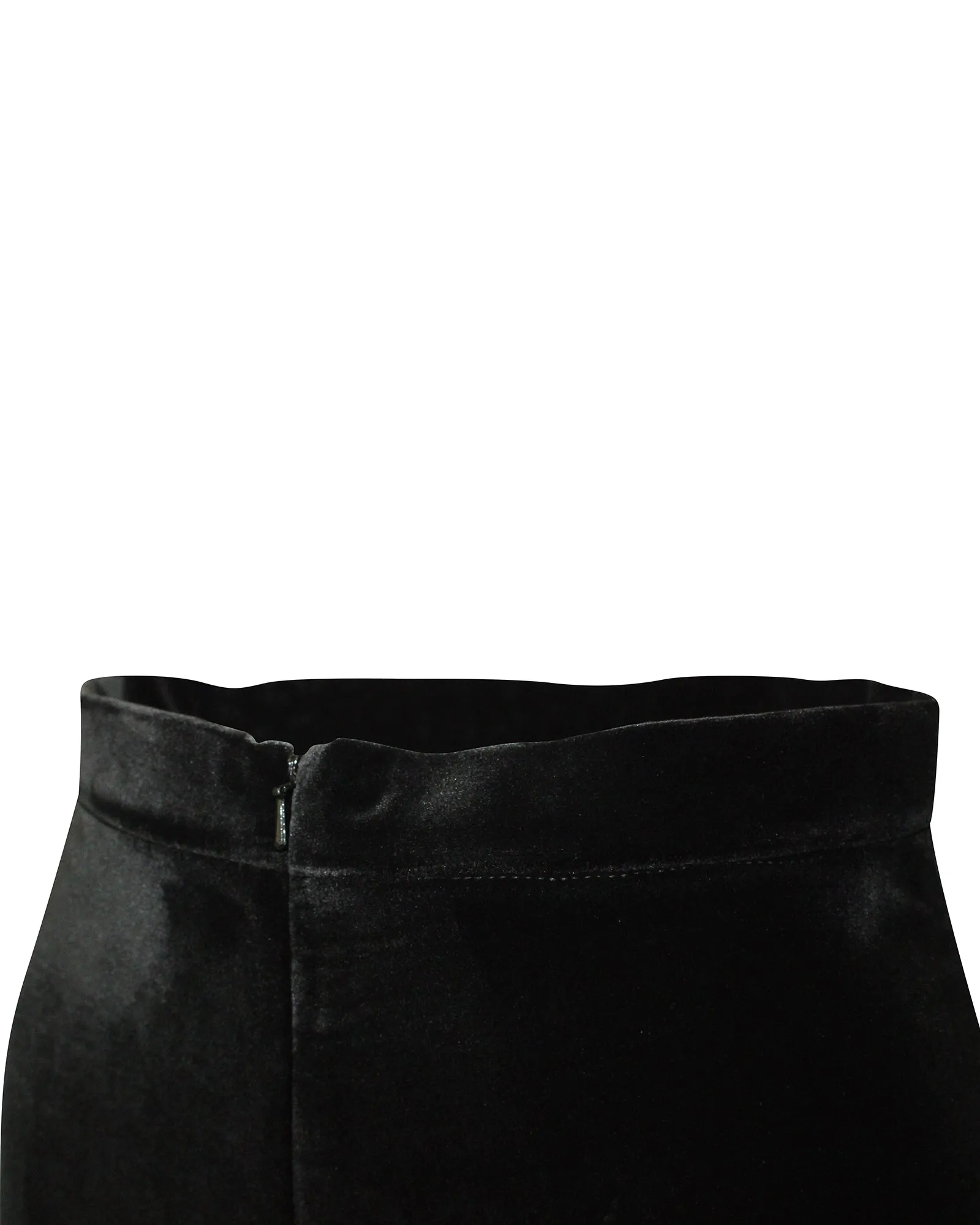 Temperley London Pantalon Velours Large Jambe en Polyester Noir